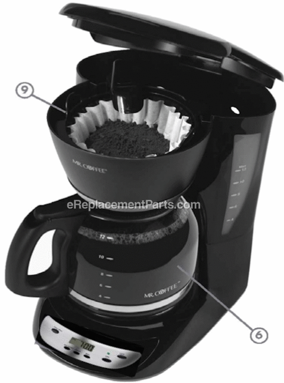 Page A Diagram and Parts List for BVMC-CHX21  Mr Coffee Coffee Maker